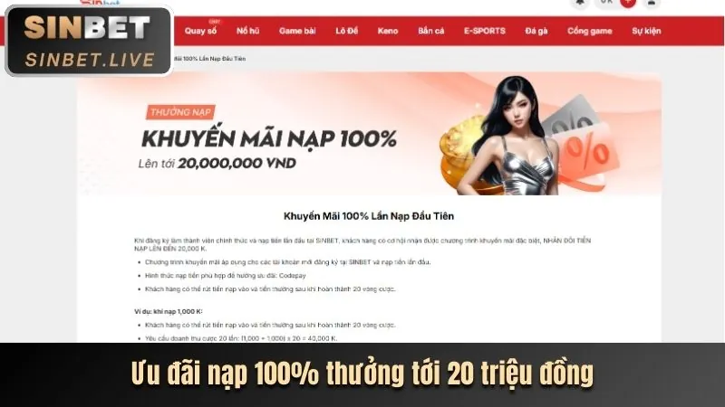 Nạp tiền vào tài khoản xs9988